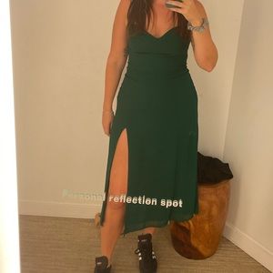 Emerald Juliet dress, reformation, only worn once!